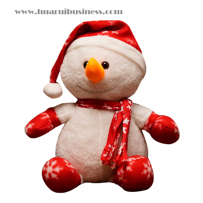 クリスマスヘラジカ、雪だるまぬいぐるみ、クリスマス装飾のぬいぐるみ人形